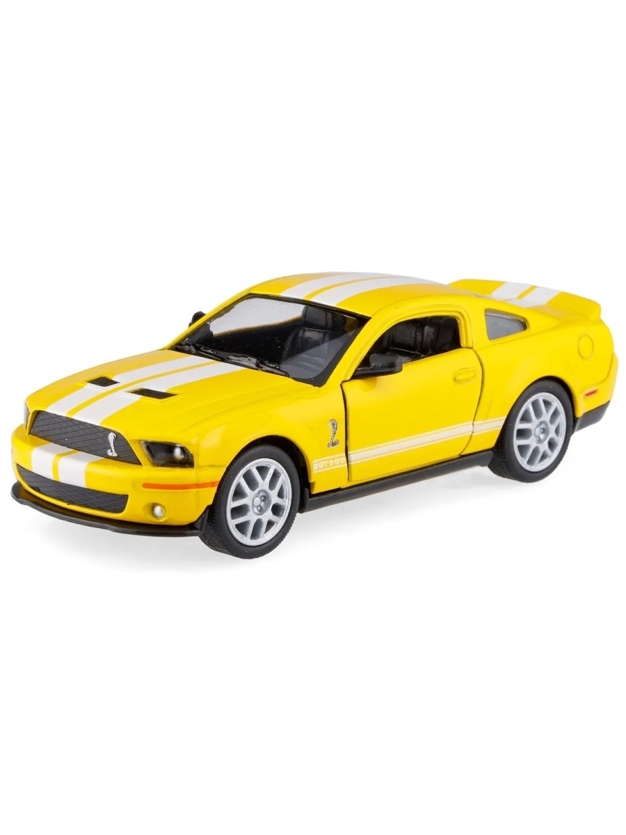 Металлическая машинка Kinsmart 1:38 «2007 Ford Shelby GT500» KT5310D инерционный / Желтый