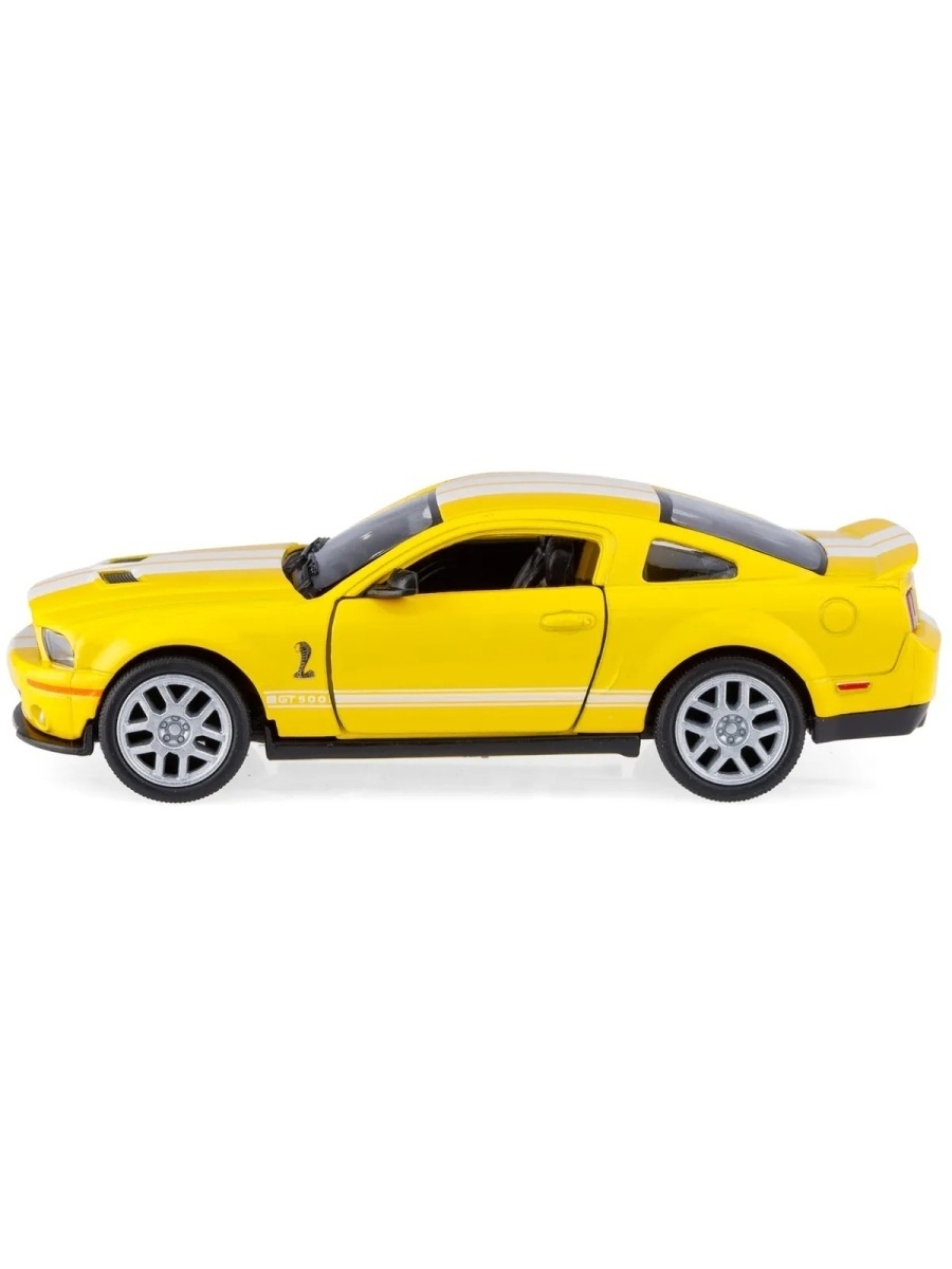 Металлическая машинка Kinsmart 1:38 «2007 Ford Shelby GT500» KT5310D инерционный / Желтый