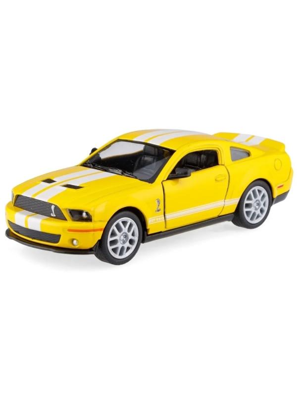 Металлическая машинка Kinsmart 1:38 «2007 Ford Shelby GT500» KT5310D инерционный / Желтый
