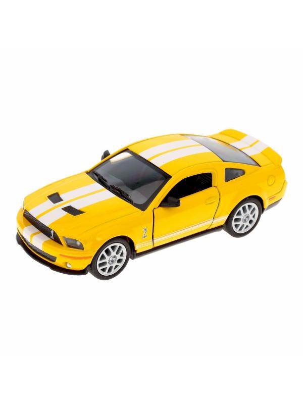 Металлическая машинка Kinsmart 1:38 «2007 Ford Shelby GT500» KT5310D инерционный / Желтый
