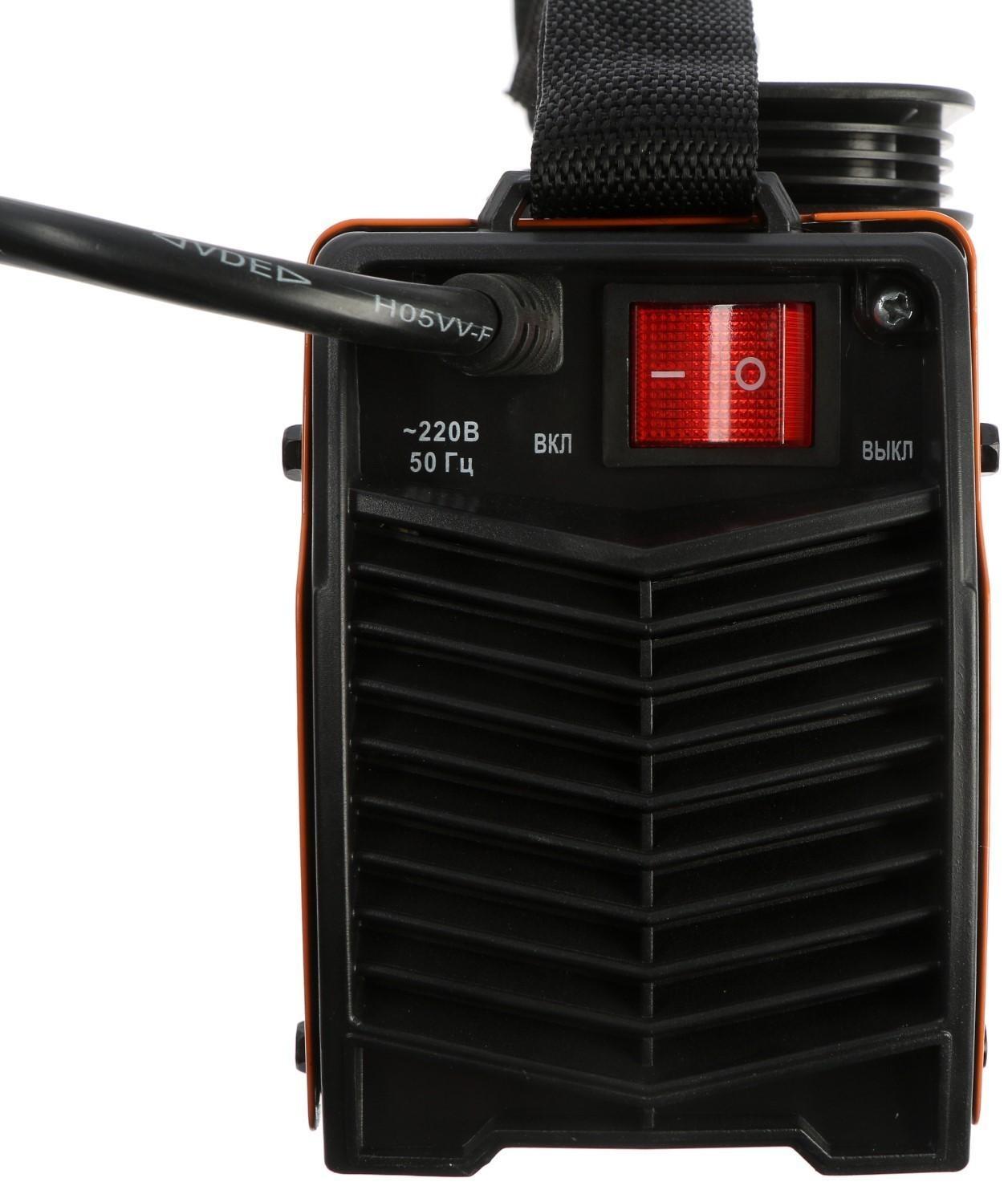 Сварочный аппарат Welder MMA-200A, 4.4 кВт, 20-200 А, 1.6-3.2 мм, 2 кабеля, плечевой ремень