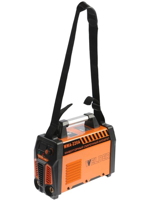 Сварочный аппарат Welder MMA-220A LCD, 5 кВт, 20-220 А, 1.6-4 мм, LCD дисплей, 2 кабеля