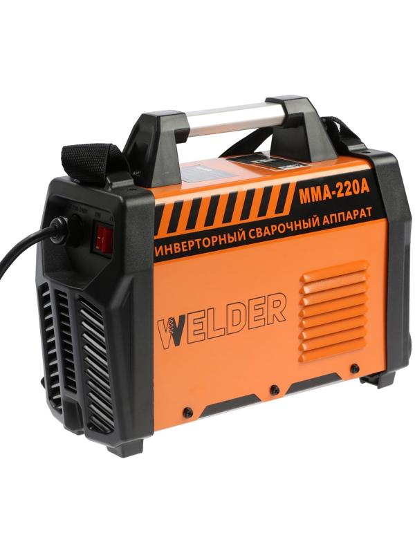 Сварочный аппарат Welder MMA-220A LCD, 5 кВт, 20-220 А, 1.6-4 мм, LCD дисплей, 2 кабеля