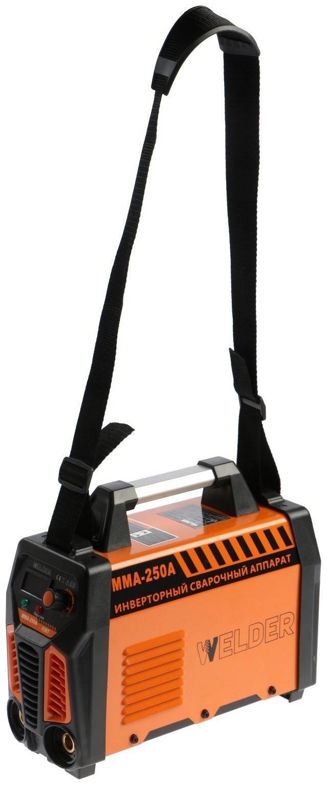 Сварочный аппарат Welder MMA-250A LCD, 6.6 кВт, 20-250 А, 1.6-5 мм, LCD дисплей, 2 кабеля
