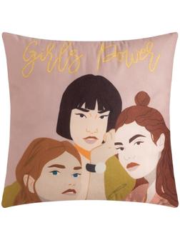 Подушка Этель Girls power, 40х40 см, 100% п/э, велюр