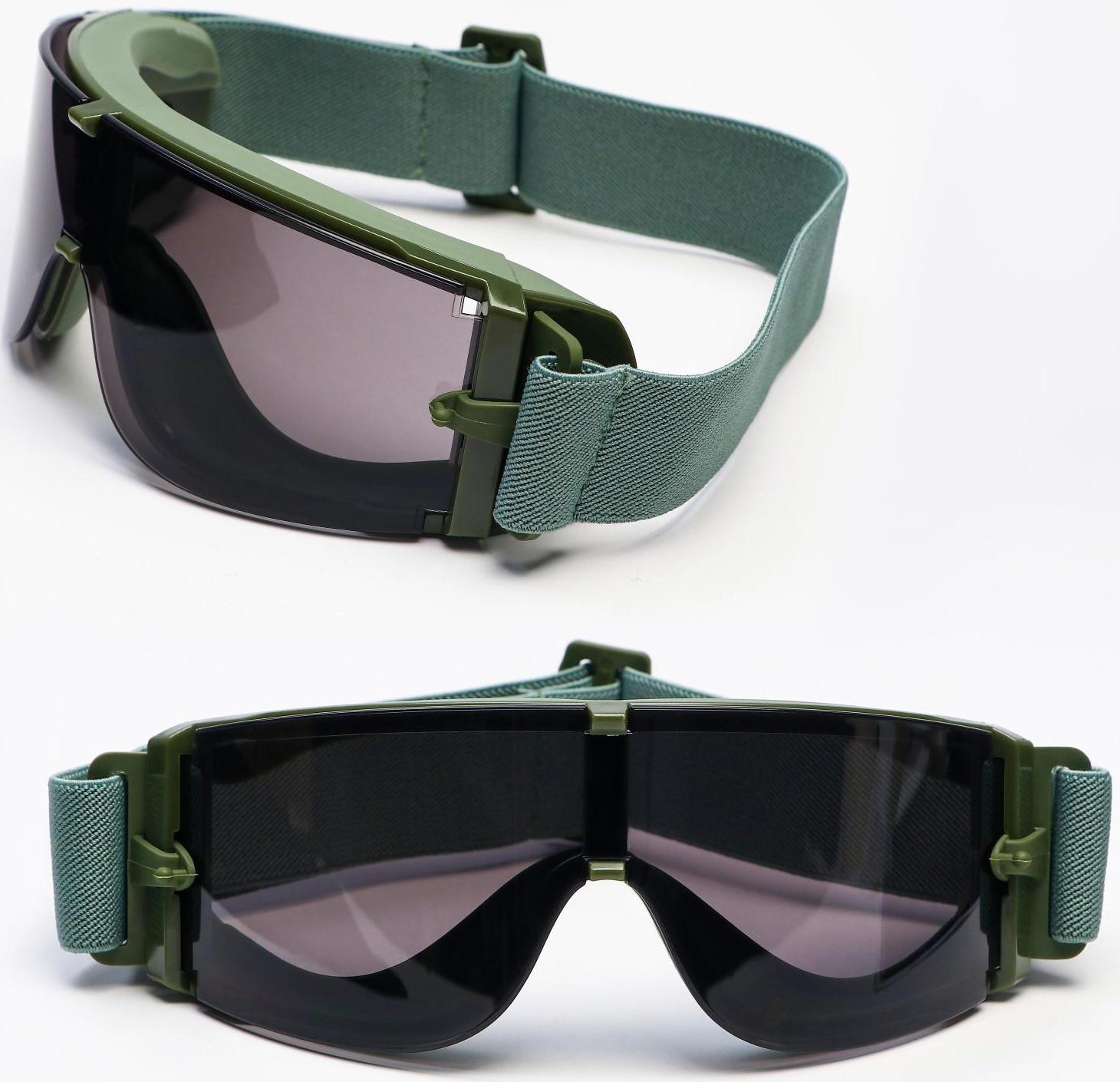 Очки тактические, со сменными линзами, на резинке