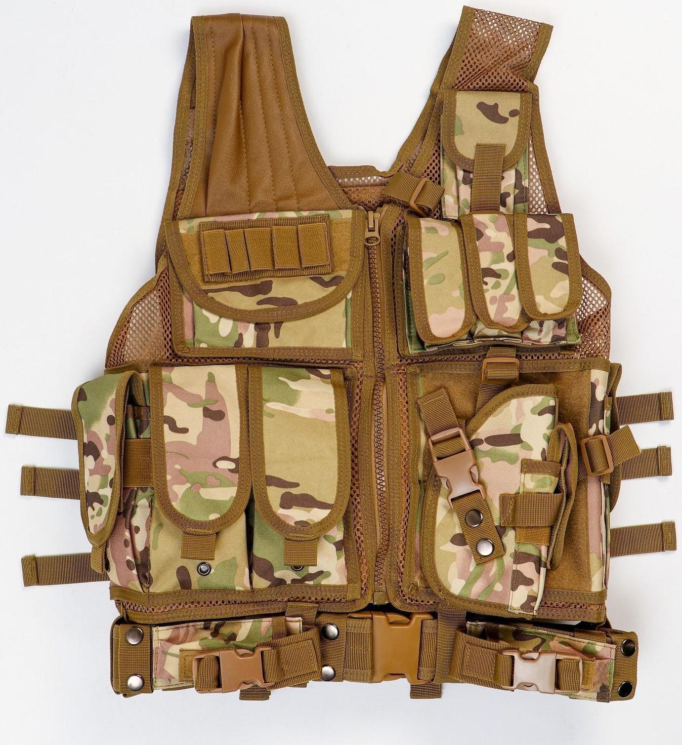 Жилет разгрузочный, песочный камуфляж