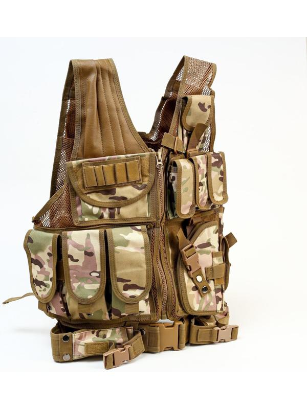 Жилет разгрузочный, песочный камуфляж