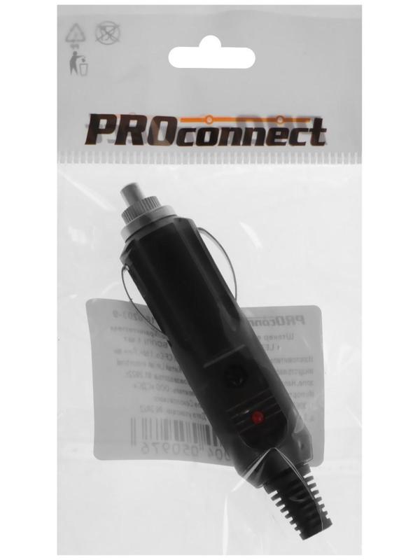 Штекер в прикуриватель PROconnect Rexant, предохранитель, LED индикатор