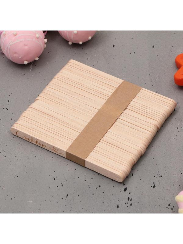 Набор палочек для мороженого «С любовью», 50 шт, 11.4 х 1 см