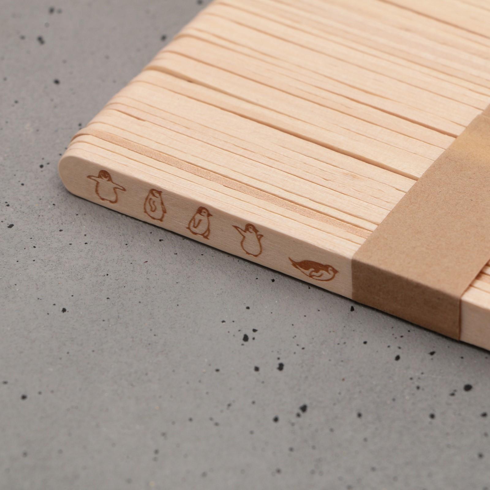 Набор палочек для мороженого «Пингвины», 50 шт, 11.4 х 1 см