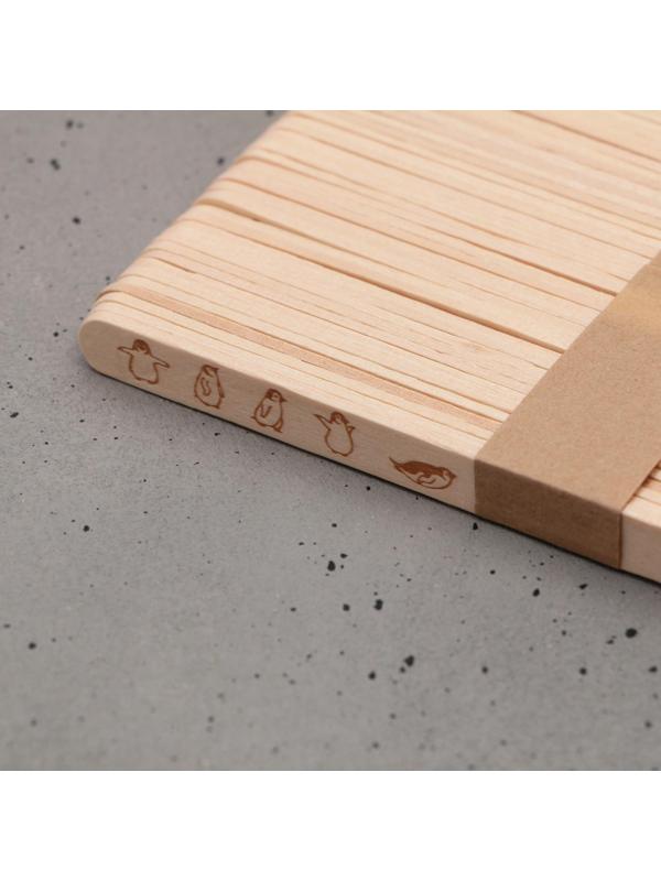 Набор палочек для мороженого «Пингвины», 50 шт, 11.4 х 1 см