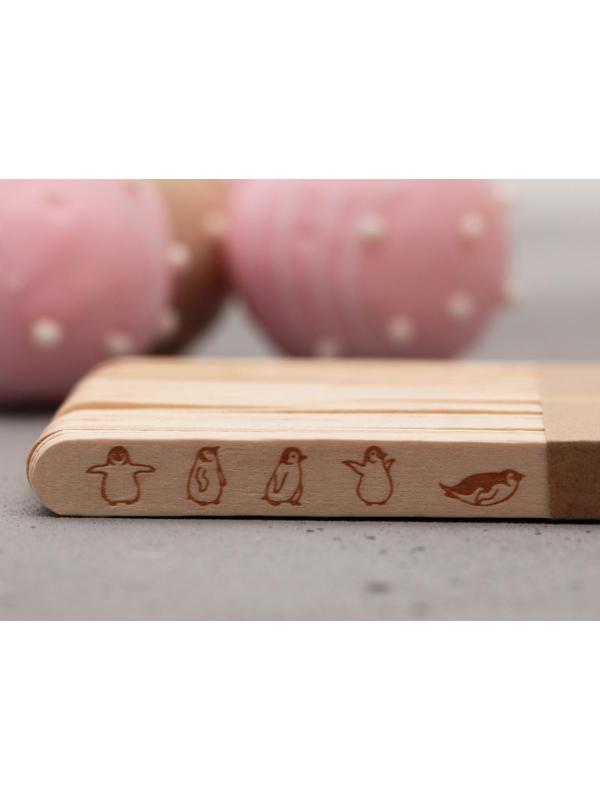 Набор палочек для мороженого «Пингвины», 50 шт, 11.4 х 1 см