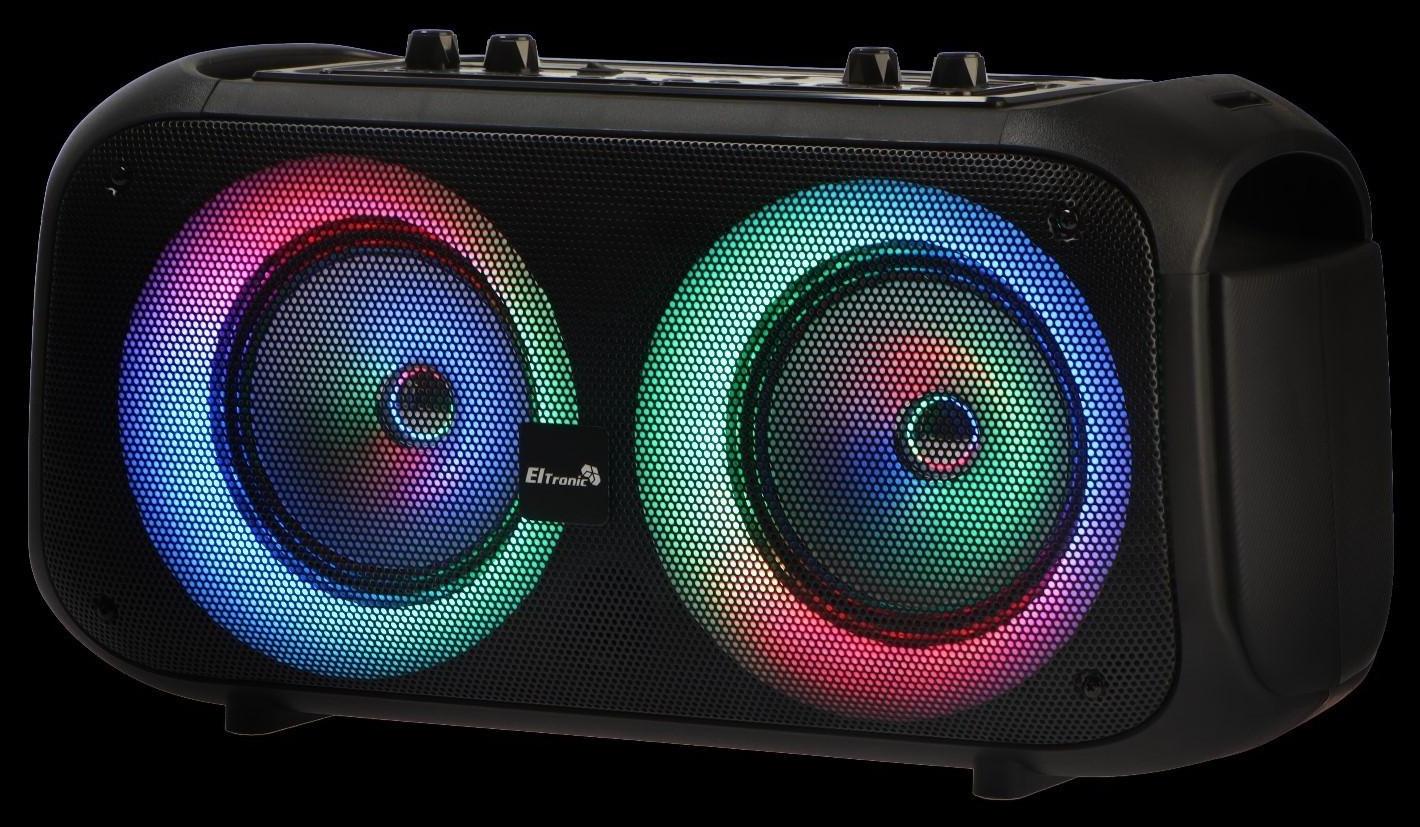 Портативная караоке система Eltronic Dance Box 200, 25Вт, BT, SD, AUX,TWS, пульт, подсветка