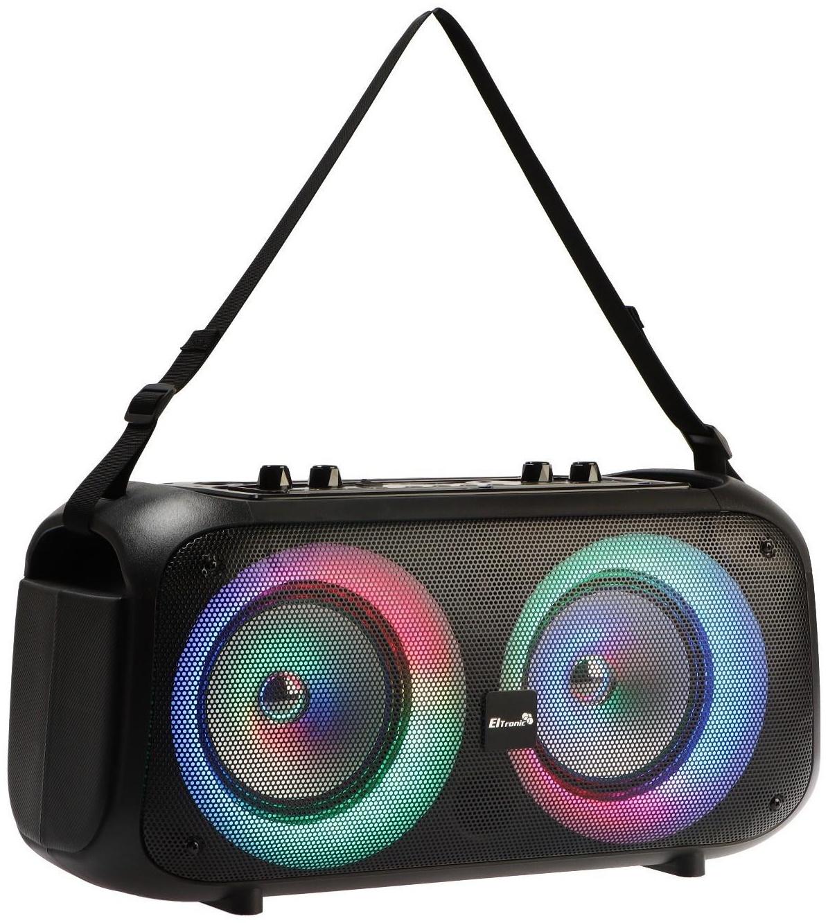 Портативная караоке система Eltronic Dance Box 200, 25Вт, BT, SD, AUX,TWS, пульт, подсветка