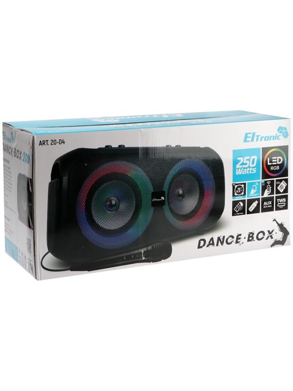Портативная караоке система Eltronic Dance Box 200, 25Вт, BT, SD, AUX,TWS, пульт, подсветка