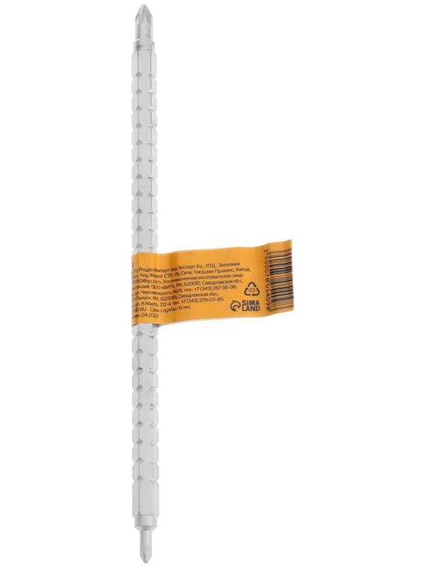 Сменное жало для отвертки ТУНДРА, CrV, двухстороннее, PZ0 - PZ1, 160 мм