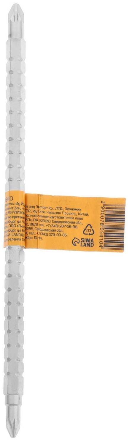 Сменное жало для отвертки ТУНДРА, CrV, двухстороннее, PZ1 - PZ2, 160 мм