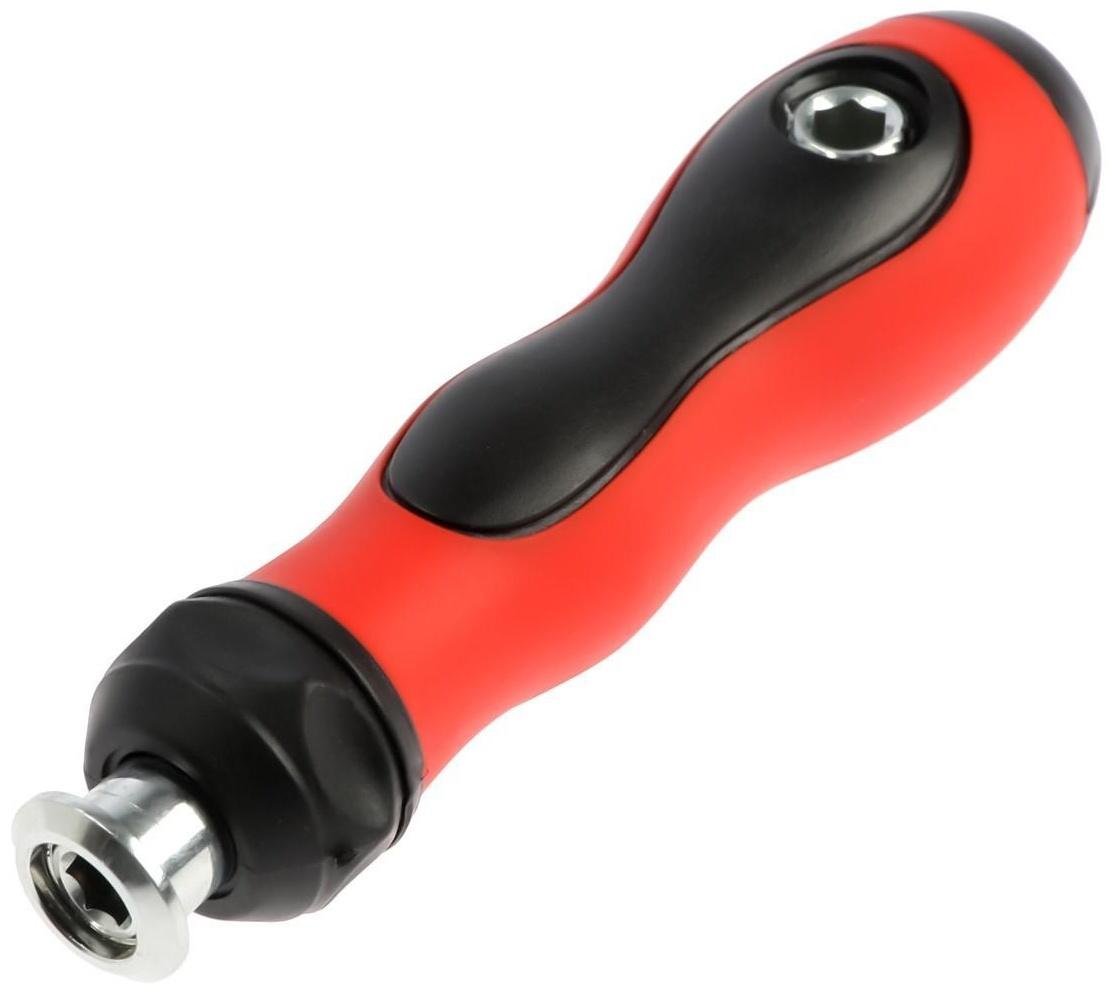 Отвертка-держатель ТУНДРА, обрезиненная рукоятка, изменяемая длина