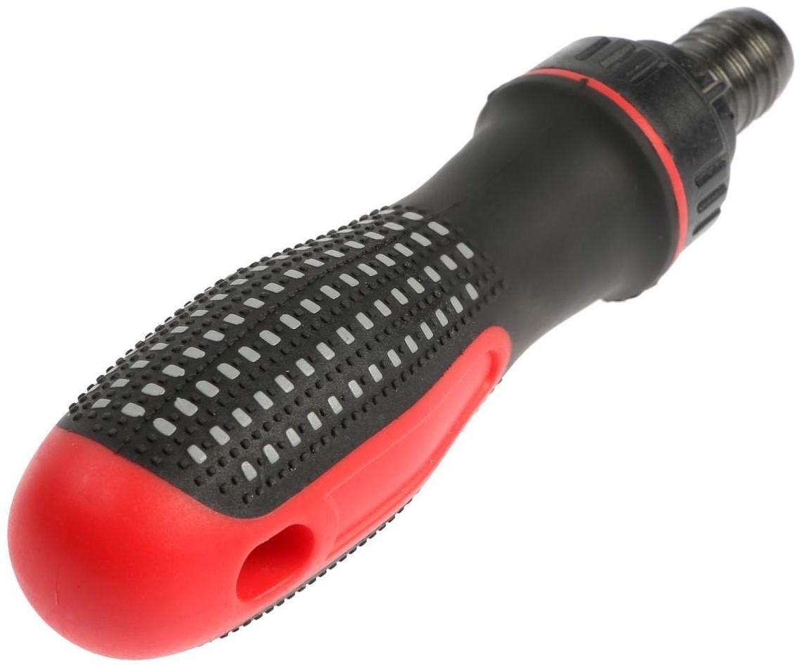 Отвертка-держатель ТУНДРА, двухкомпонентная рукоятка, реверс