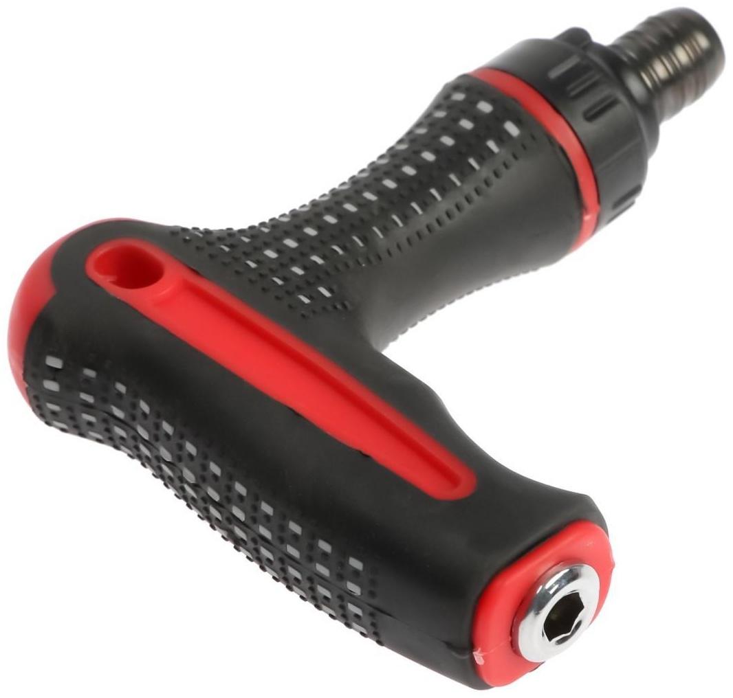 Отвертка-держатель ТУНДРА, Т-образная двухкомпонентная рукоятка, реверс