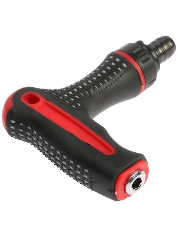 Отвертка-держатель ТУНДРА, Т-образная двухкомпонентная рукоятка, реверс