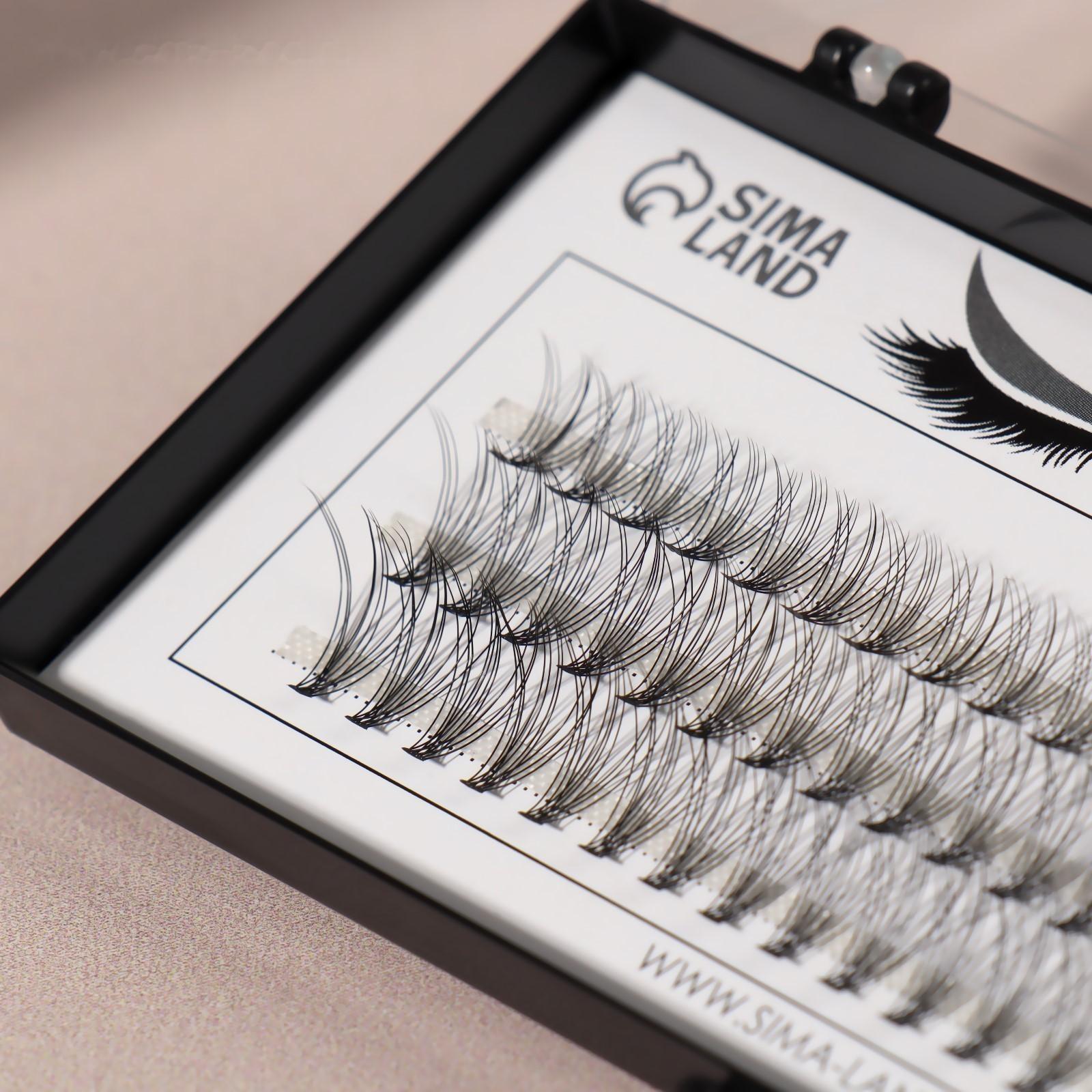 Набор накладных ресниц «Классика», пучки, 10, 12, 14 мм, толщина 0,1 мм, изгиб D, 10 D