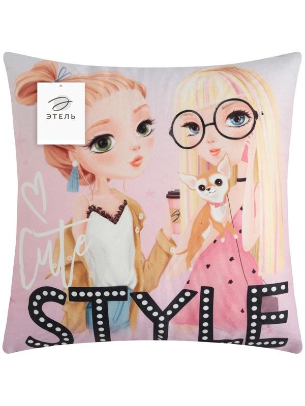 Подушка Этель Style, 40х40 см, 100% п/э, велюр