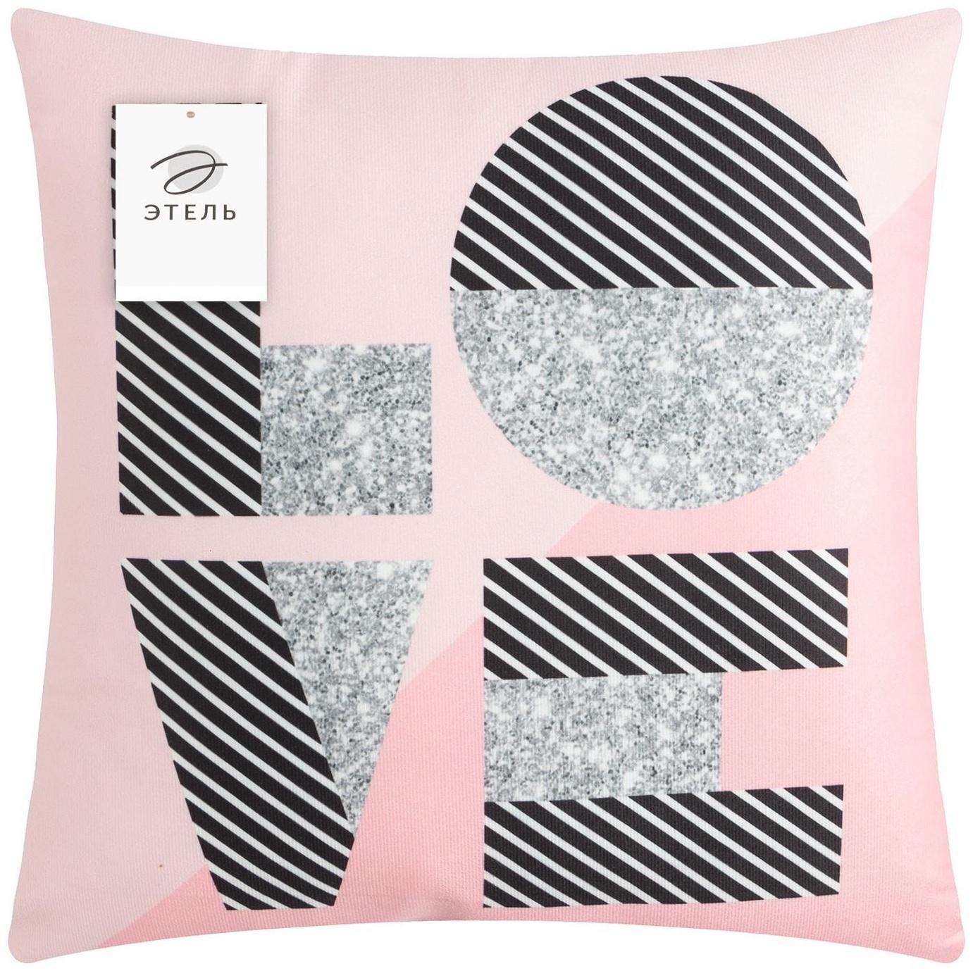 Подушка Этель LOVE, 40х40 см, 100% п/э, велюр