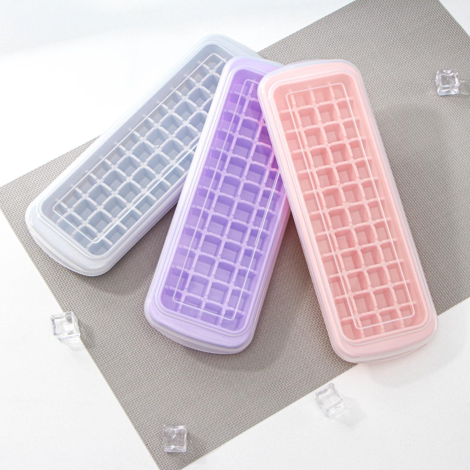 Форма для льда и шоколада с крышкой Доляна, 48 ячеек, 27×9,5×2,7 см, 1,5×1,5×1,5 см, цвет МИКС