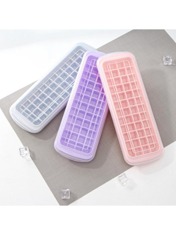 Форма для льда и шоколада с крышкой Доляна, 48 ячеек, 27×9,5×2,7 см, 1,5×1,5×1,5 см, цвет МИКС