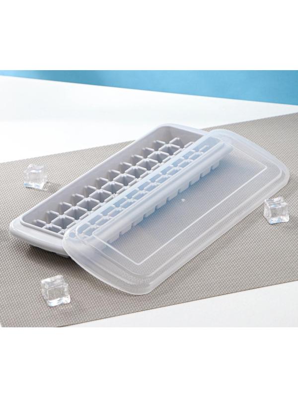 Форма для льда и шоколада с крышкой Доляна, 48 ячеек, 27×9,5×2,7 см, 1,5×1,5×1,5 см, цвет МИКС