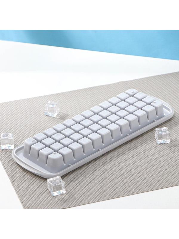 Форма для льда и шоколада с крышкой Доляна, 48 ячеек, 27×9,5×2,7 см, 1,5×1,5×1,5 см, цвет МИКС