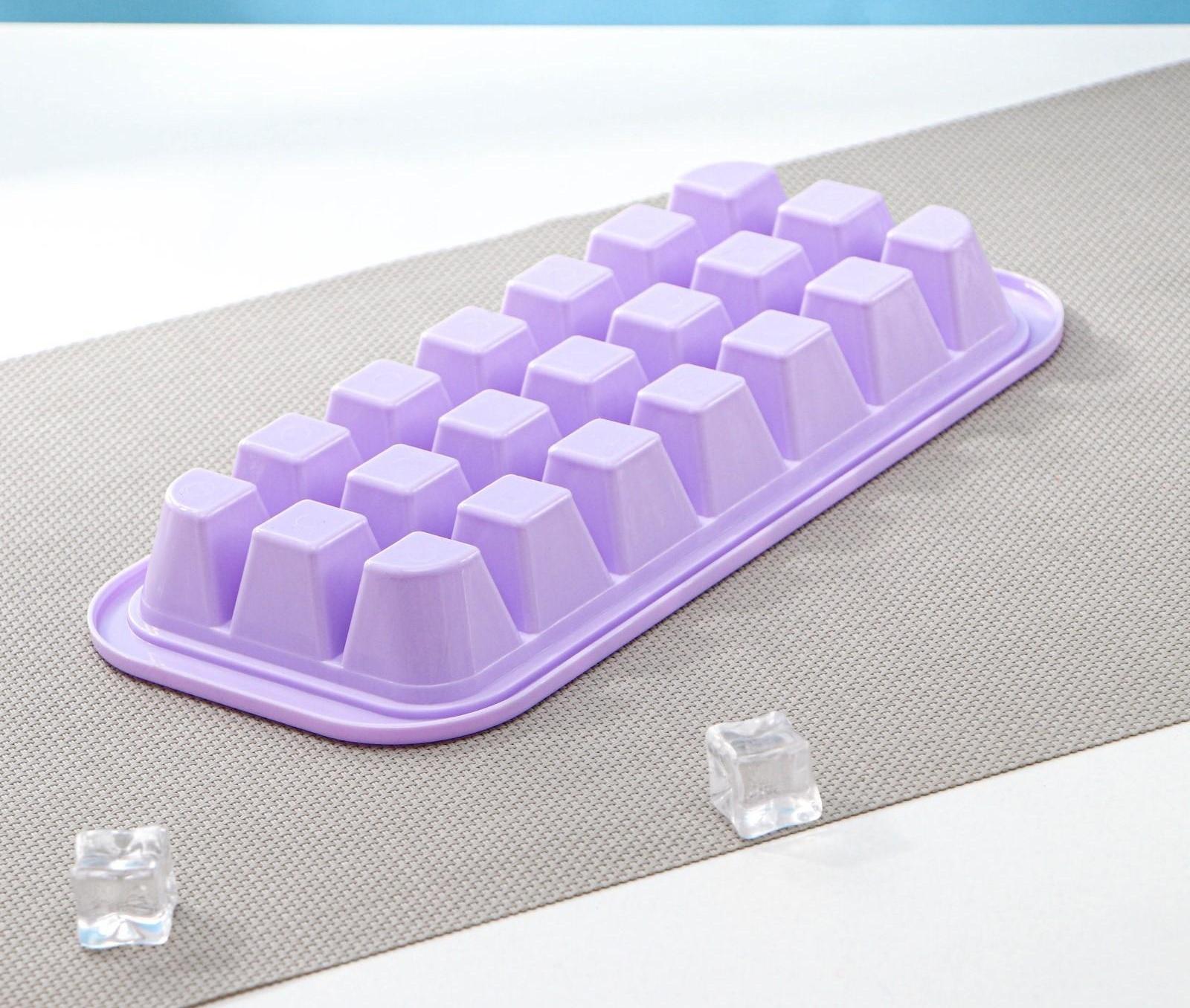 Форма для льда и шоколада Доляна, 21 ячейка, 25×11,5×3 см, 2,7×2,7×2,5 см, цвет МИКС