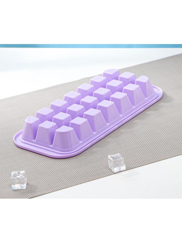 Форма для льда и шоколада Доляна, 21 ячейка, 25×11,5×3 см, 2,7×2,7×2,5 см, цвет МИКС