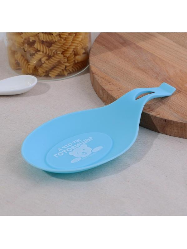 Подставка под ложку «Что готовишь?», силикон, 20 х 9 см