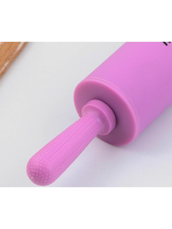 Скалка «Жена, мама, босс», 31 х 4.2 см, силикон, пластик, цвет фиолетовый