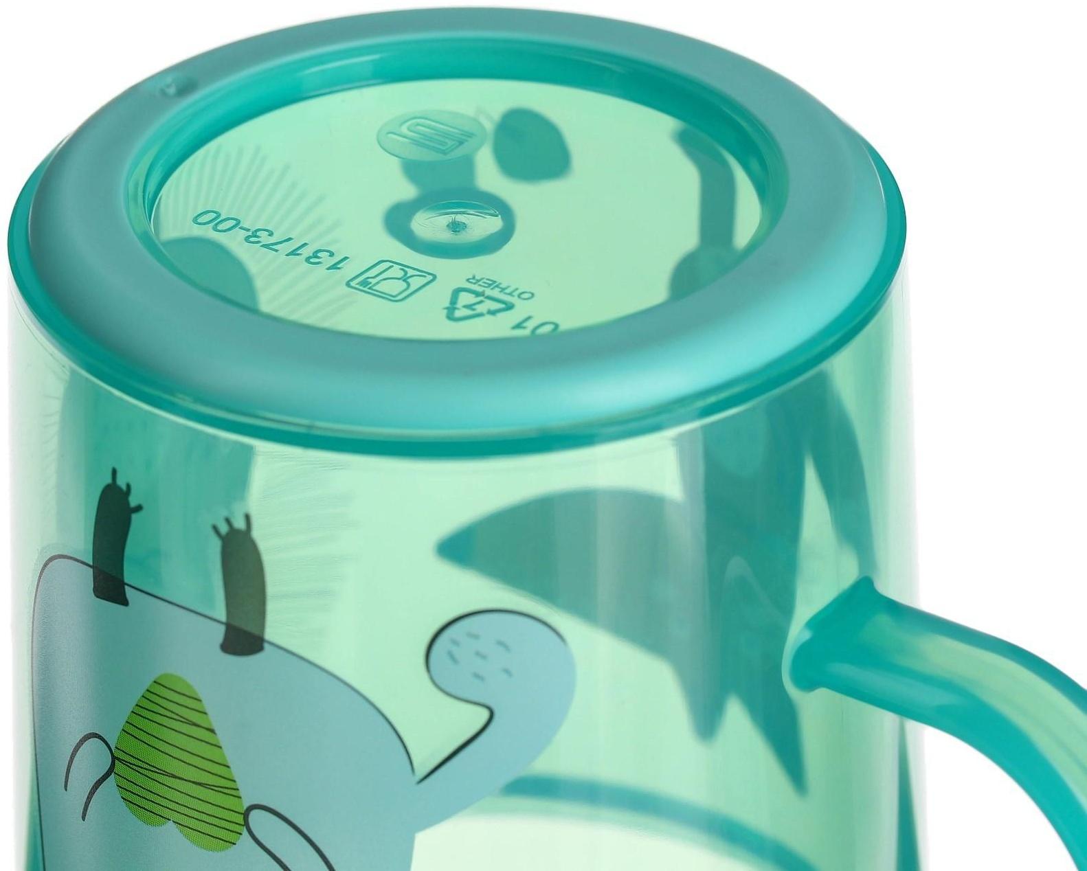 Кружка детская с декором и нескользящим дном 200 мл., рисунок МИКС