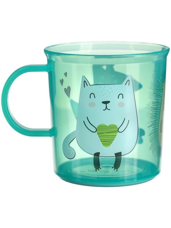 Кружка детская с декором и нескользящим дном 200 мл., рисунок МИКС