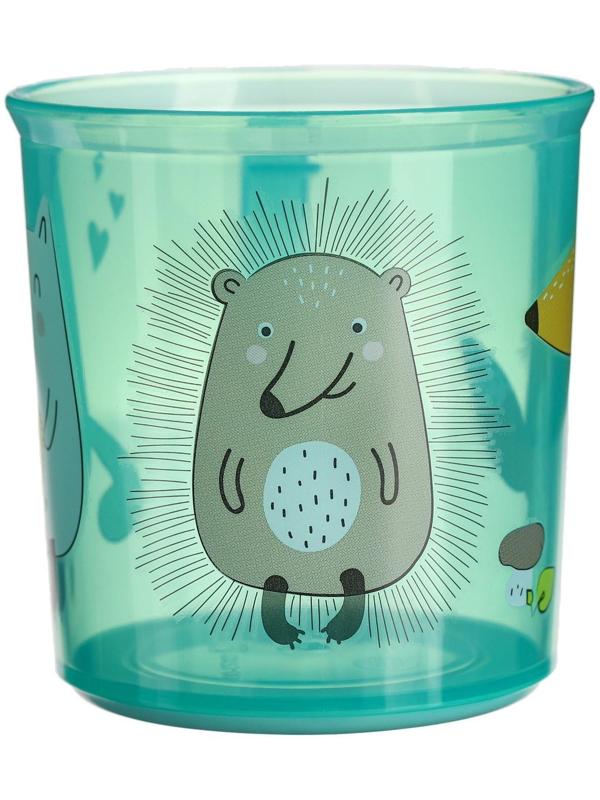 Кружка детская с декором и нескользящим дном 200 мл., рисунок МИКС