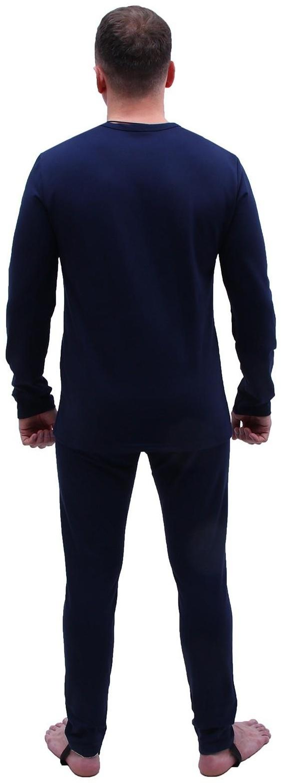 Термобелье мужское футер,хлопок,синий рост 176 р-р48