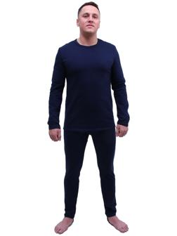 Термобелье мужское футер,хлопок,синий рост 176 р-р48