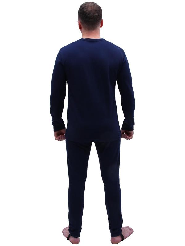 Термобелье мужское футер,хлопок,синий рост 176 р-р48