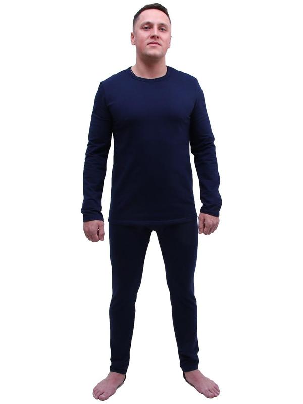 Термобелье мужское футер,хлопок,синий рост 176 р-р48