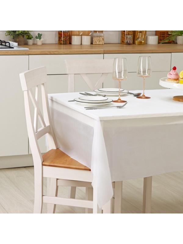 Скатерть Доляна «Праздничный стол», 137×183 см, цвет белый
