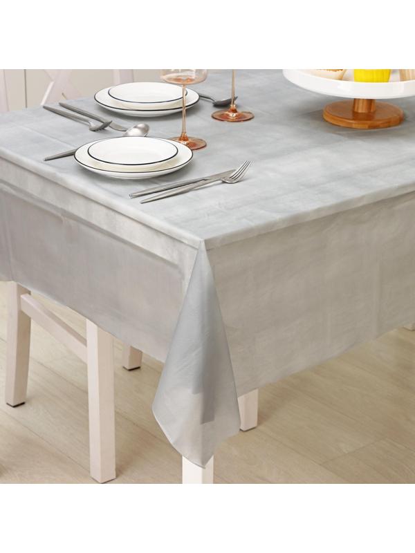 Скатерть Доляна «Праздничный стол», 137×183 см, цвет серебряный