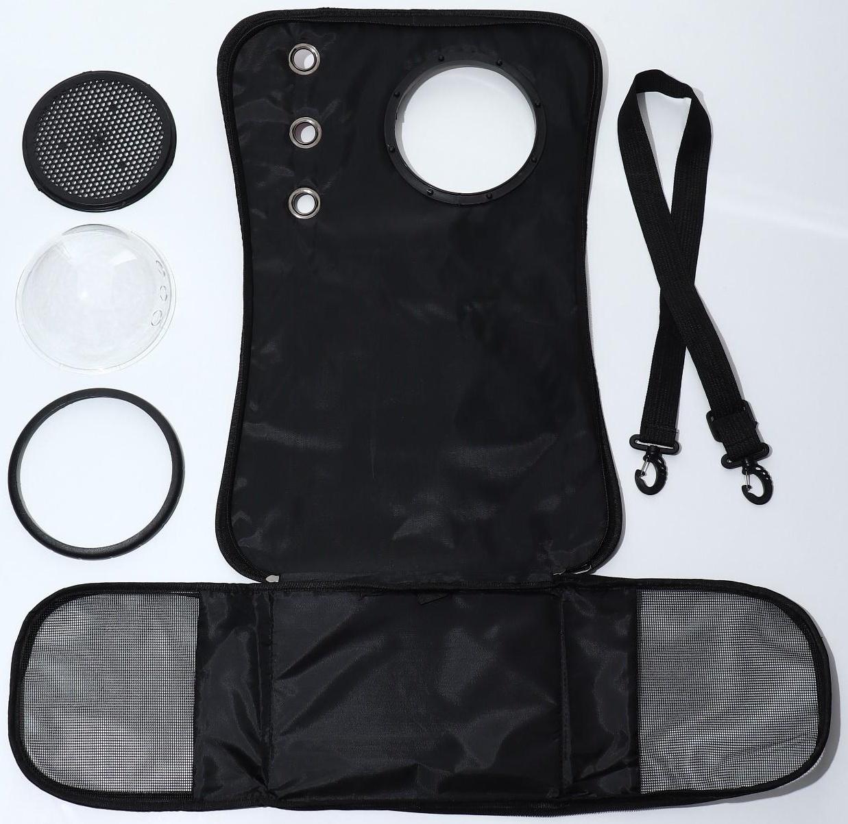 Сумка-переноска для животных с иллюминатором, 40 х26 х26, коричневая