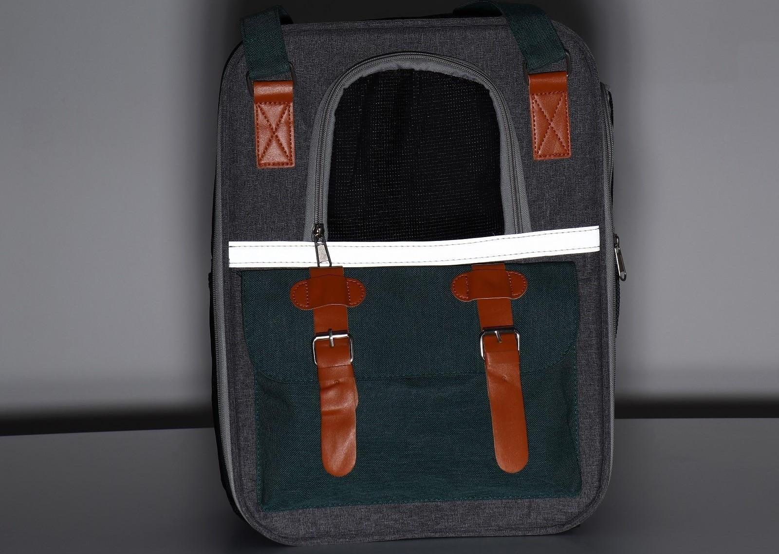 Рюкзак-переноска для животных, 52 х 22 х 41 см, зелёный