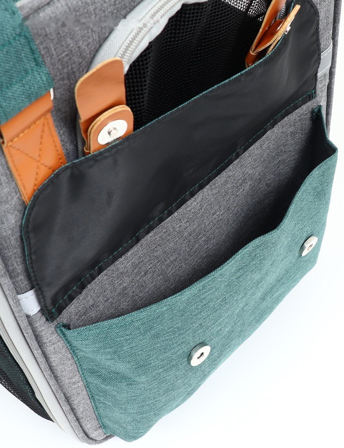 Рюкзак-переноска для животных, 52 х 22 х 41 см, зелёный