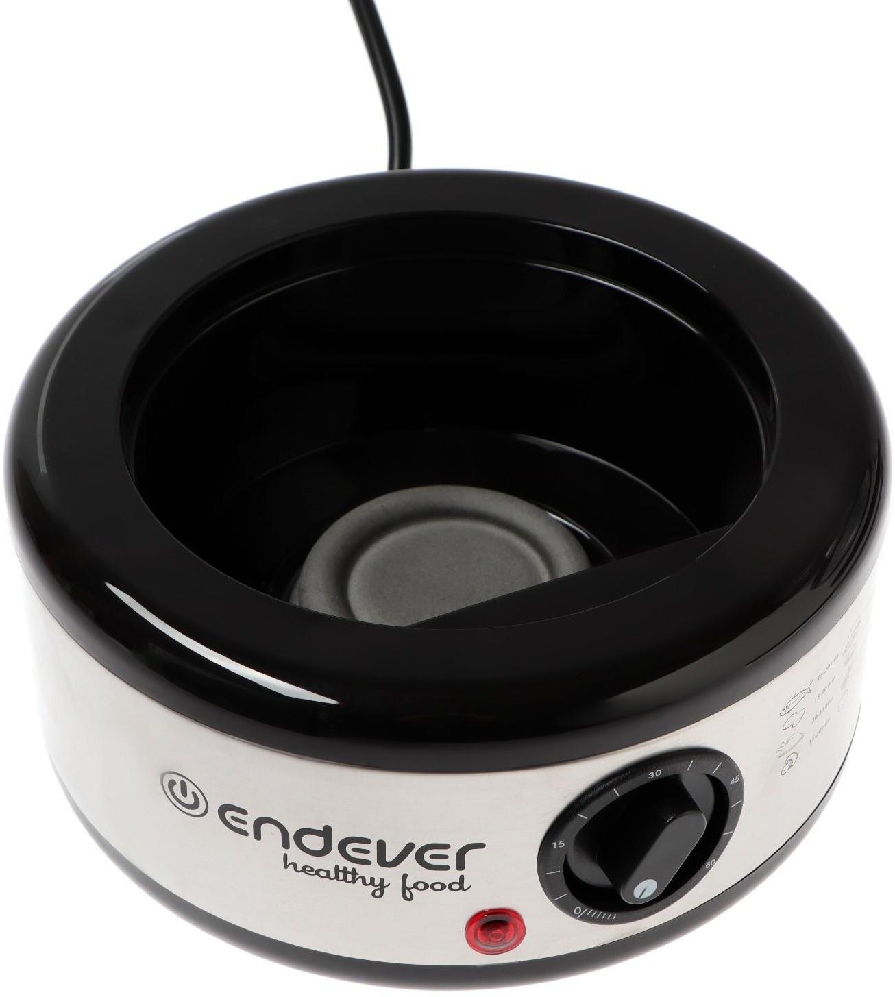 Пароварка Endever Vita-173, электрическая, 800 Вт, 6 л, 3 яруса, чёрно-серебристая